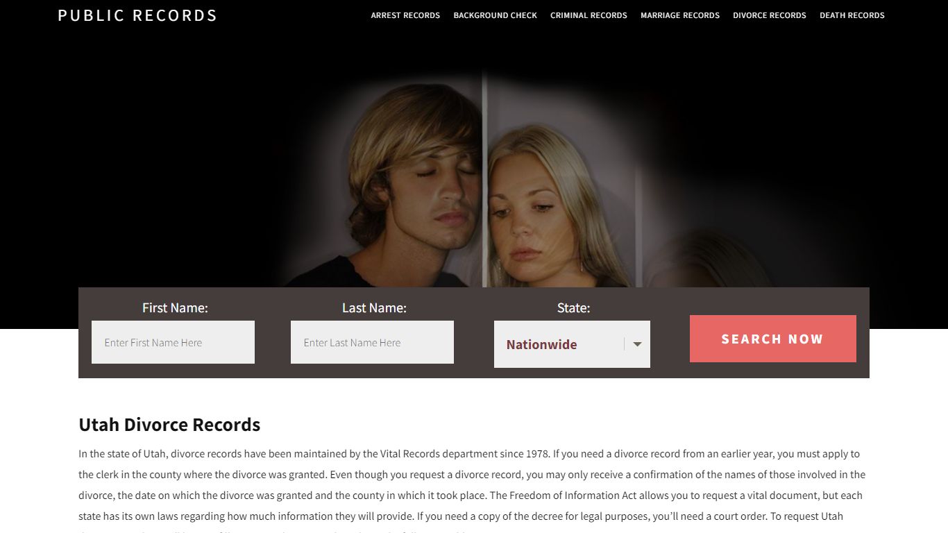 Utah Divorce Records | Enter Name and Search. 14Days Free